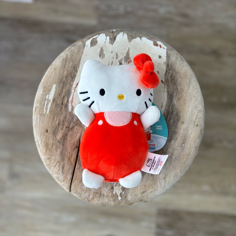 NWT Squishmallows Hug Mees Cute Mini 6” Sanrio Hello Kitty Red Bow‎ Plush 2024